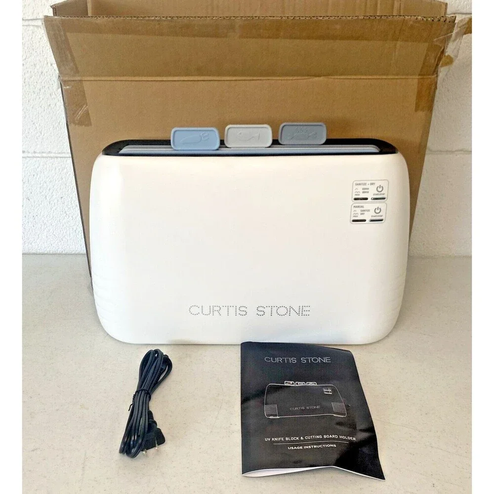 Curtis Stone UV Knife Block With Cutting Boards & Cutting Board Holder Sanitary
